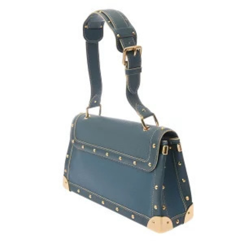 Louis Vuitton Blue Tarantulae Handbag Leather Suhali